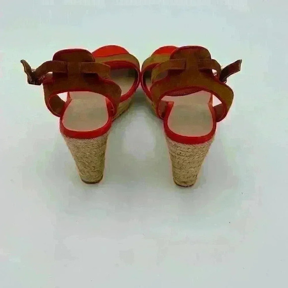 Saks Fifth Avenue Espadrilles - Cognac Tan & Orange - Size 7.5 - Picture 5 of 7